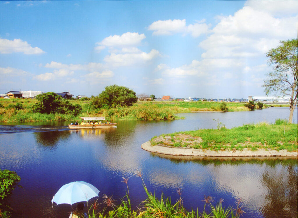印西市の川めぐりの写真。印西市独特の利根川周辺流域の川の写真
